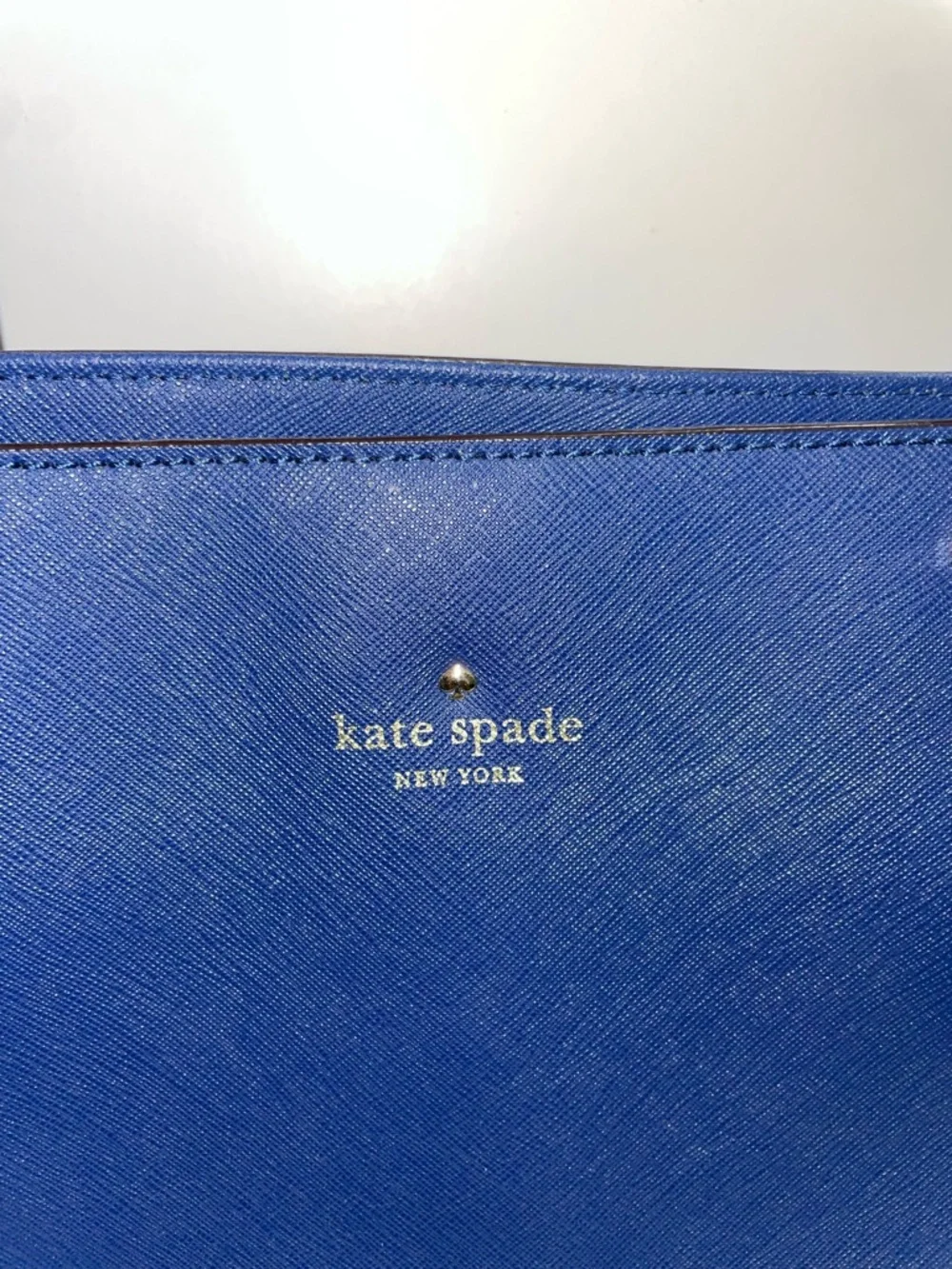 Kate Spade Cedar Street Harmony Color-block Two Toned Navy Blue Tote Bag Purse